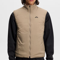 J.Lindeberg Golf Gilet - Clinton Padded Vest - Brindle AW26