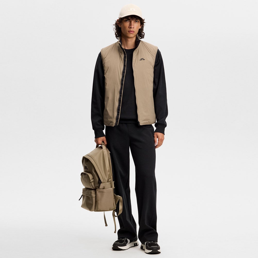 J.Lindeberg Golf Gilet - Clinton Padded Vest - Brindle AW26
