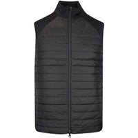 J.Lindeberg Golf Gilet - Hayden Quilt Hybrid Vest - Black AW25
