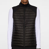 J.Lindeberg Golf Gilet - Hayden Quilt Hybrid Vest - Black AW25