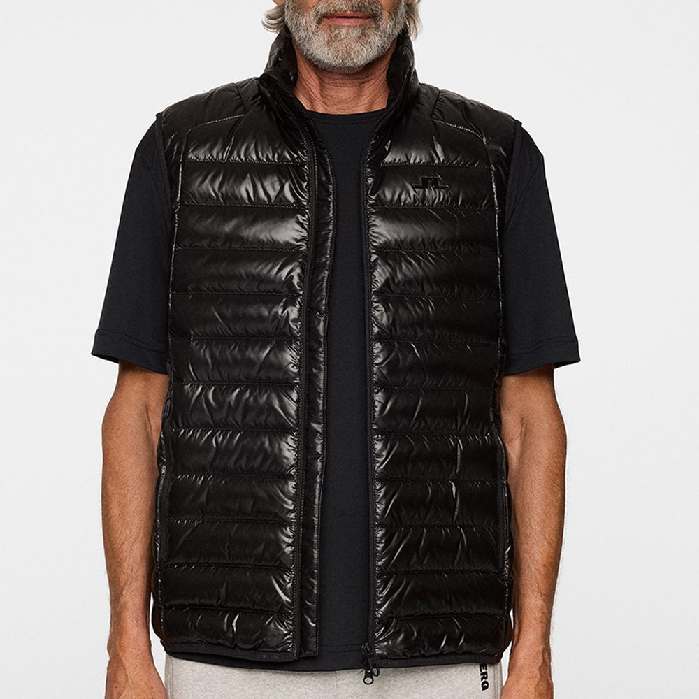 J.Lindeberg Golf Gilet - Oden Light Down Vest - Black AW25