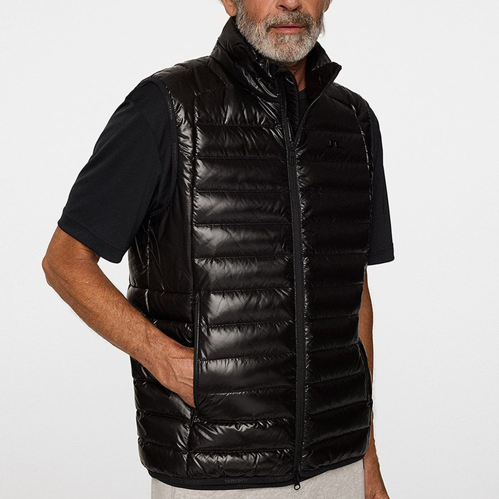 J.Lindeberg Golf Gilet - Oden Light Down Vest - Black AW25