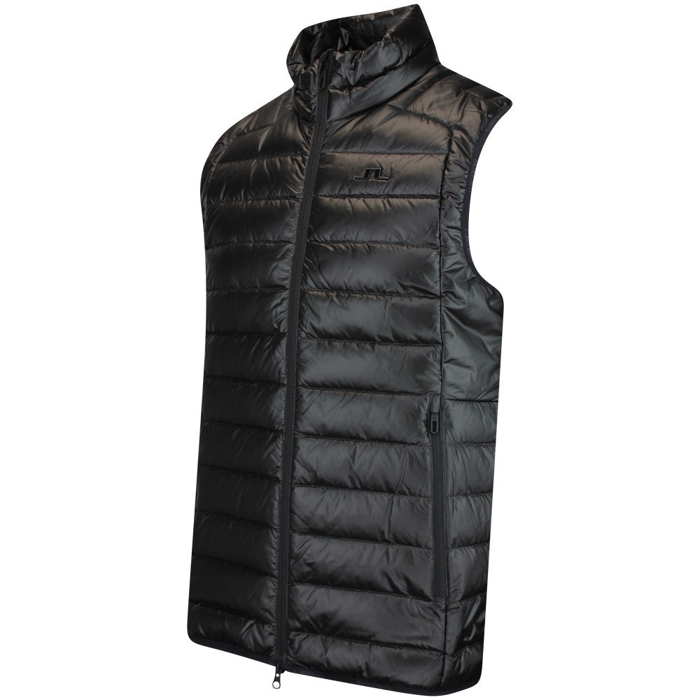 J.Lindeberg Golf Gilet - Oden Light Down Vest - Black AW25