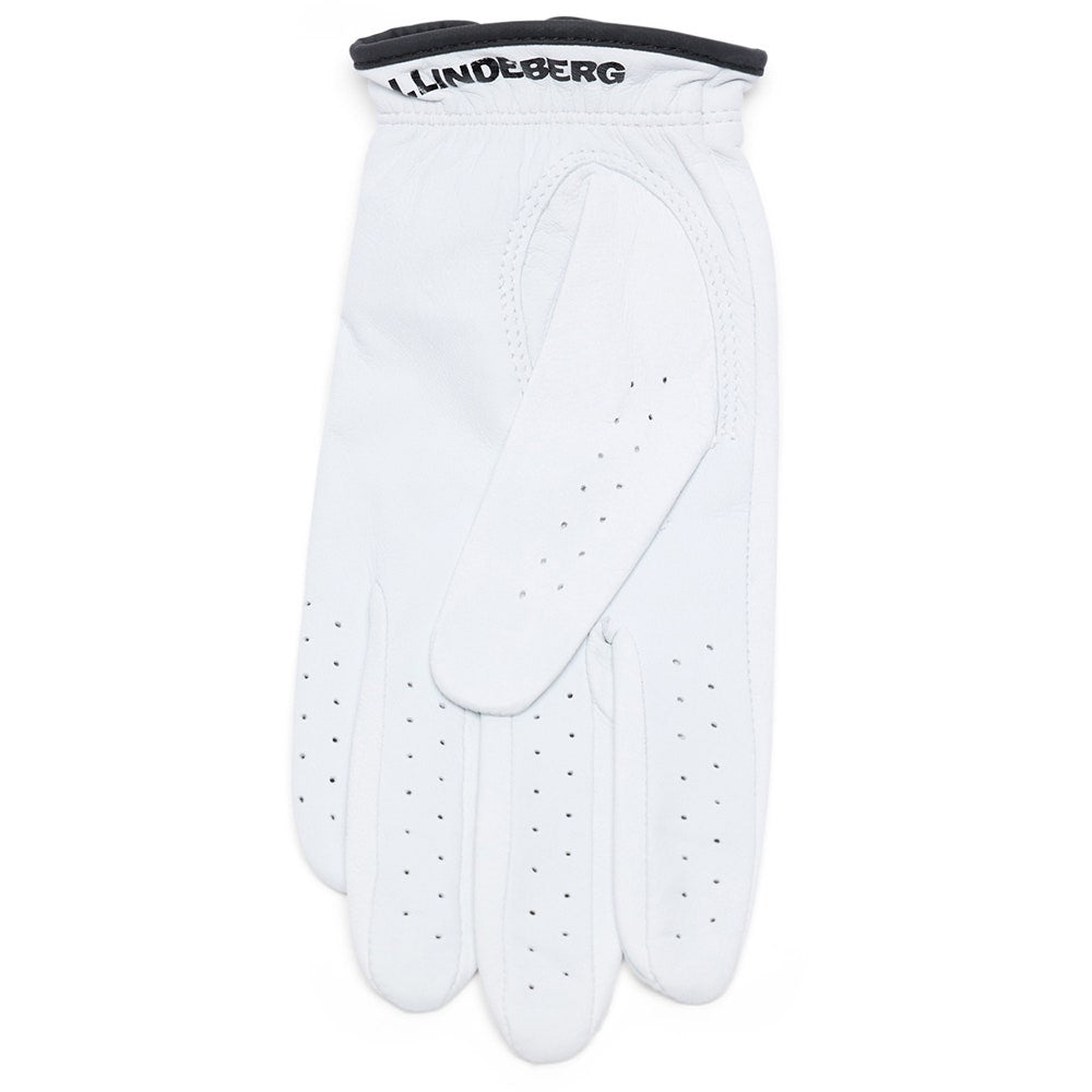 J.Lindeberg Golf Glove - Rudd Leather LH - White SS26