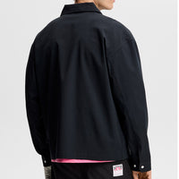 J.Lindeberg Golf Jacket - 30Y Cam Coach Overshirt - Black SH26