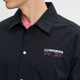 J.Lindeberg Golf Jacket - 30Y Cam Coach Overshirt - Black SH26