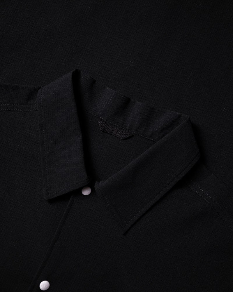 J.Lindeberg Golf Jacket - 30Y Cam Coach Overshirt - Black SH26