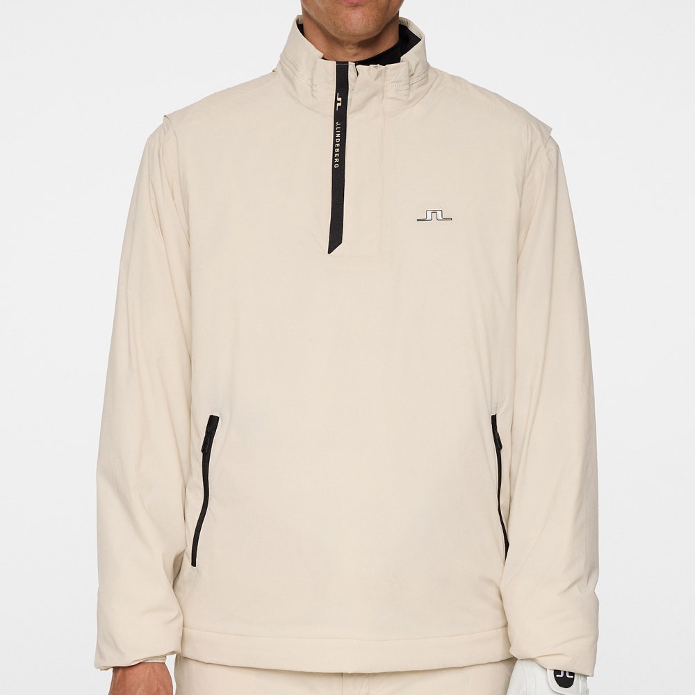 J.Lindeberg Golf Jacket - Aksel Padded SW Pro QZ - Moonbeam AW25