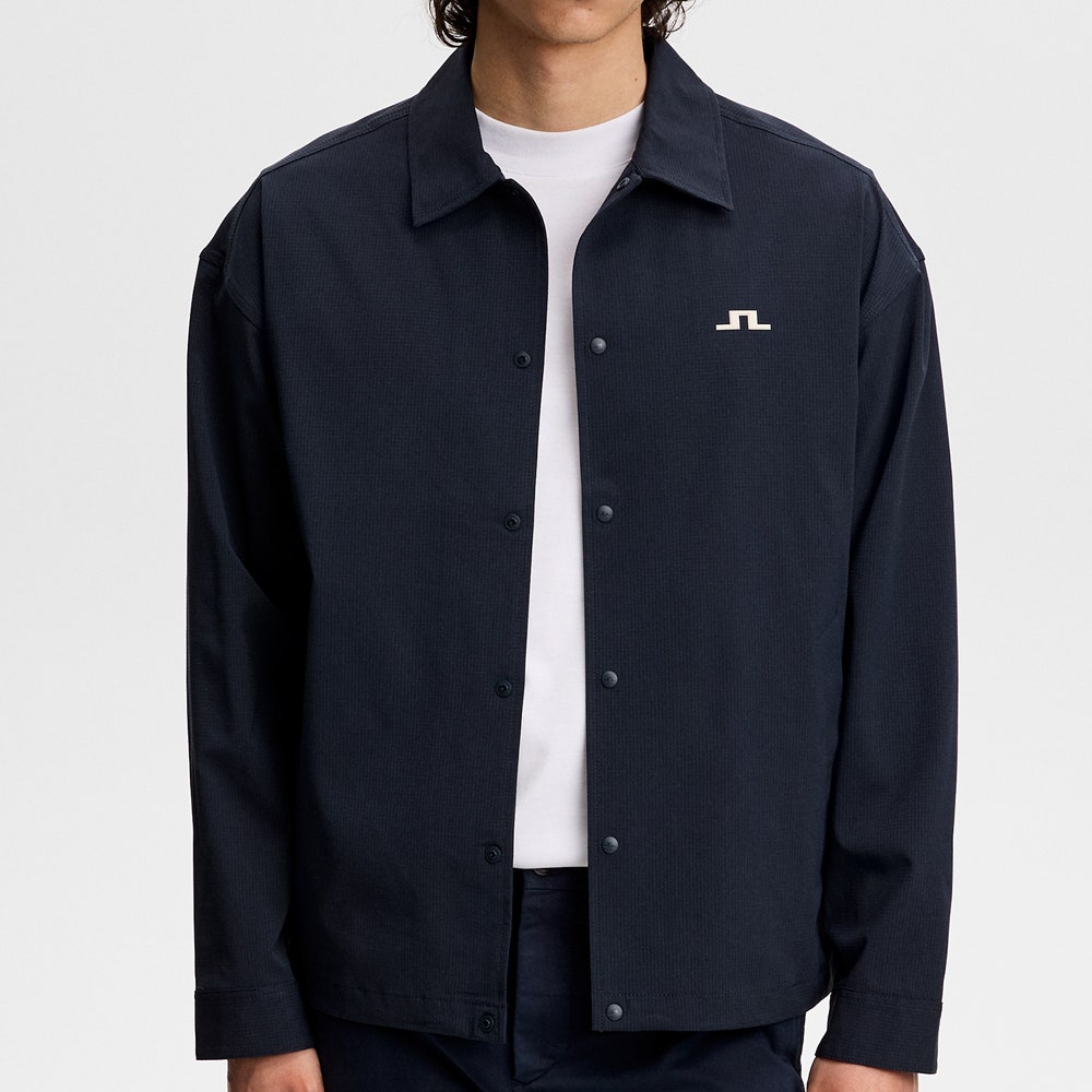 J.Lindeberg Golf Jacket - Dex Coach Overshirt - JL Navy SS26