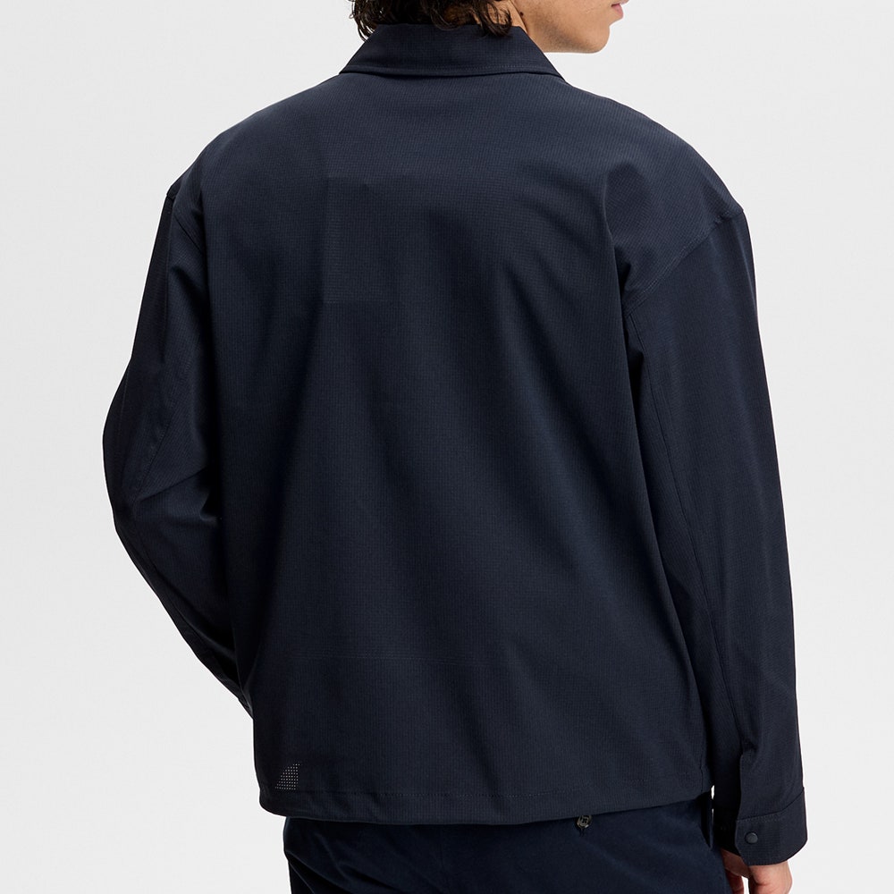 J.Lindeberg Golf Jacket - Dex Coach Overshirt - JL Navy SS26