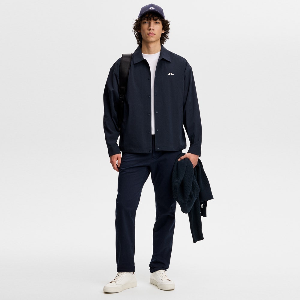 J.Lindeberg Golf Jacket - Dex Coach Overshirt - JL Navy SS26