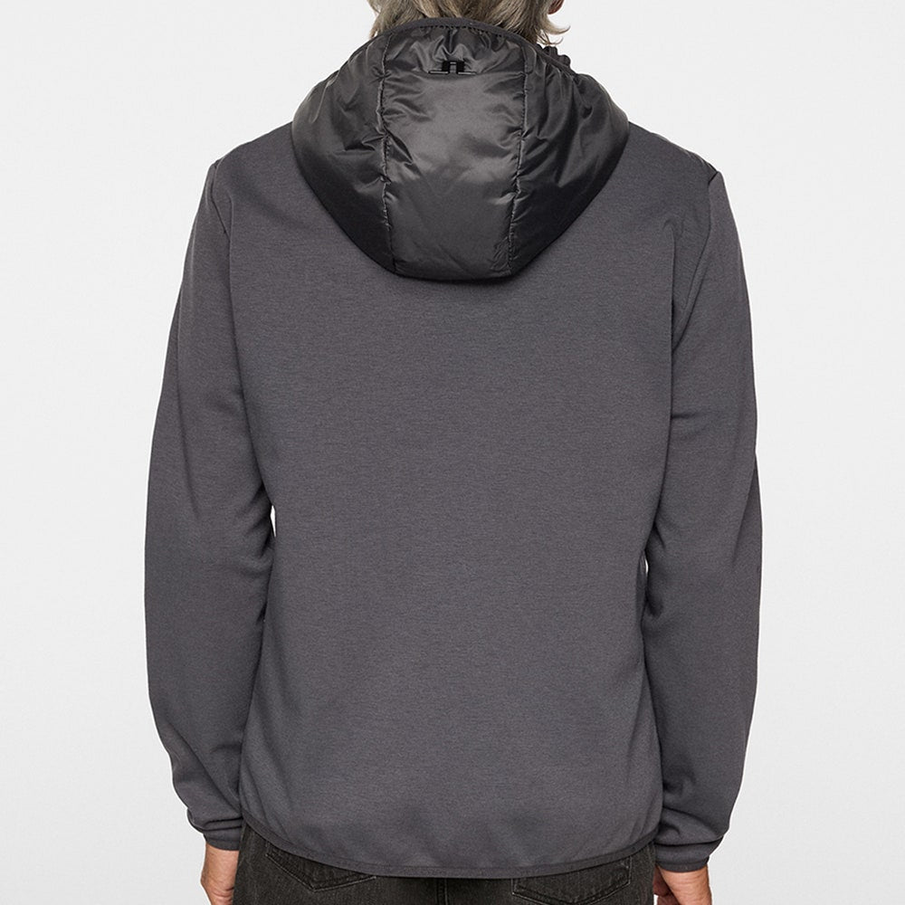 J.Lindeberg Golf Jacket - Gregory Primaloft FZ Hoodie - Asphalt AW25