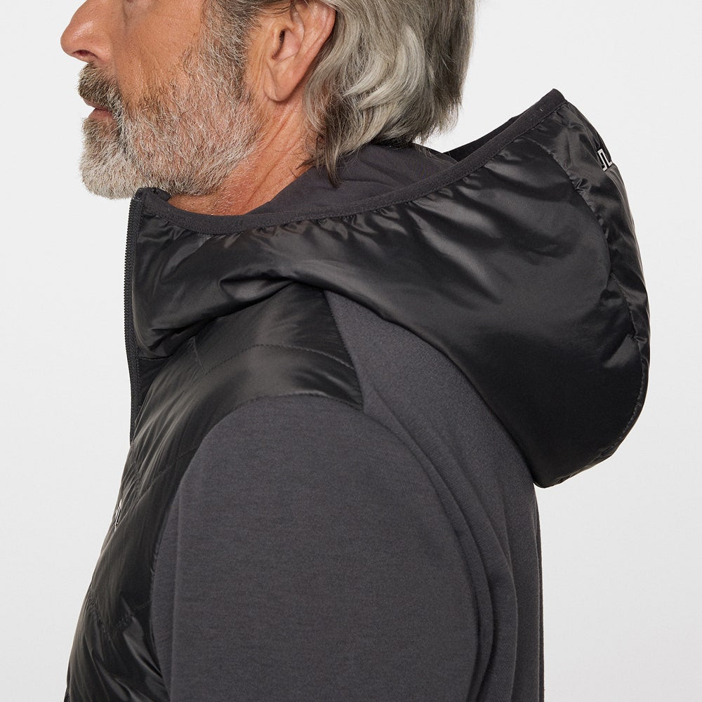 J.Lindeberg Golf Jacket - Gregory Primaloft FZ Hoodie - Asphalt AW25