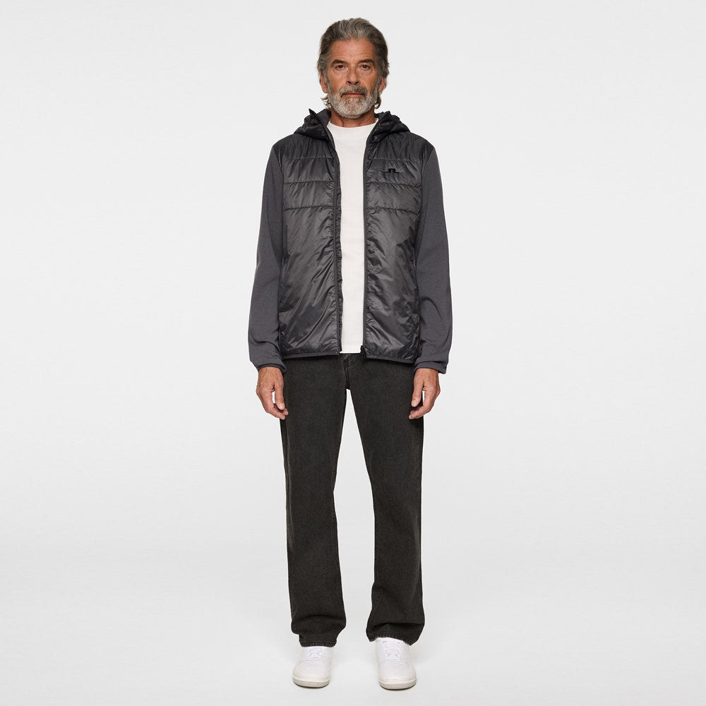 J.Lindeberg Golf Jacket - Gregory Primaloft FZ Hoodie - Asphalt AW25