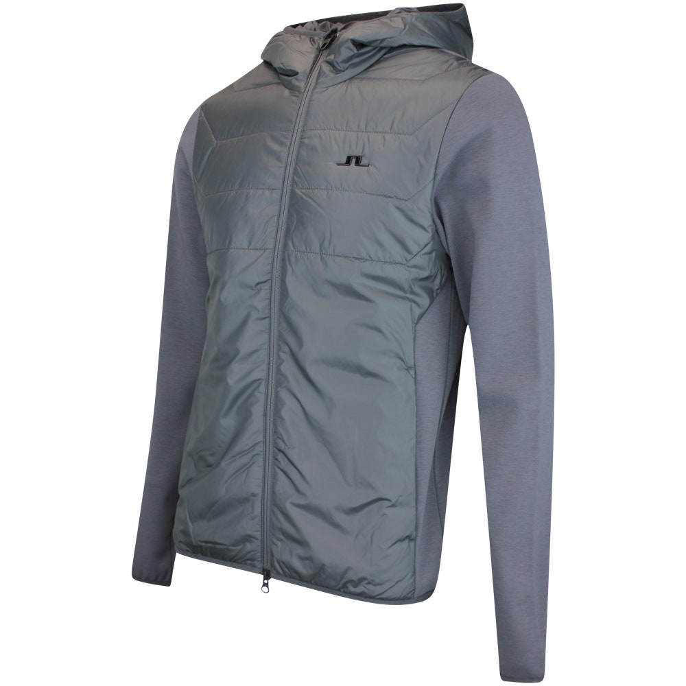 J.Lindeberg Golf Jacket - Gregory Primaloft FZ Hoodie - Asphalt AW25