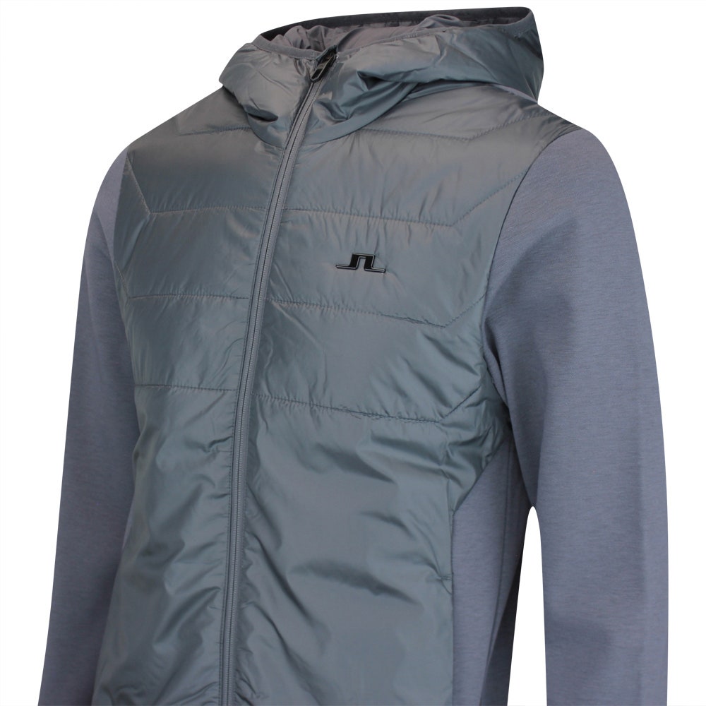 J.Lindeberg Golf Jacket - Gregory Primaloft FZ Hoodie - Asphalt AW25