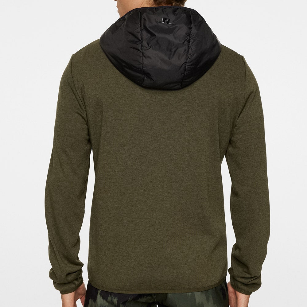 J.Lindeberg Golf Jacket - Gregory Primaloft FZ Hoodie - Forest AW25