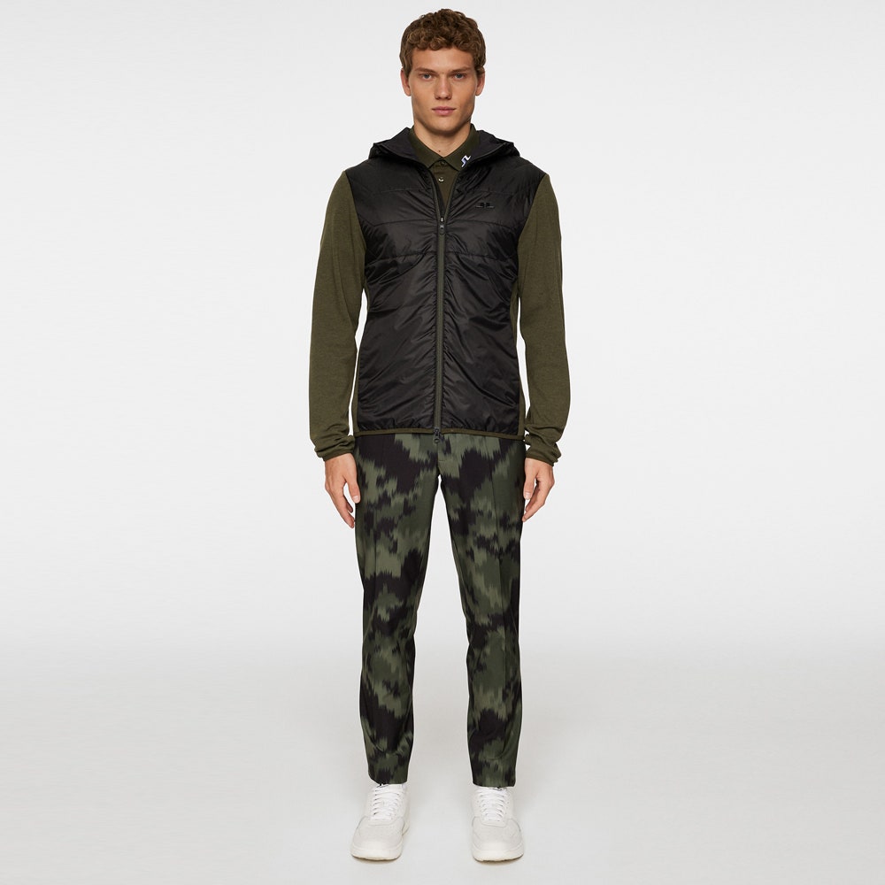 J.Lindeberg Golf Jacket - Gregory Primaloft FZ Hoodie - Forest AW25