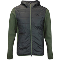 J.Lindeberg Golf Jacket - Gregory Primaloft FZ Hoodie - Forest AW25