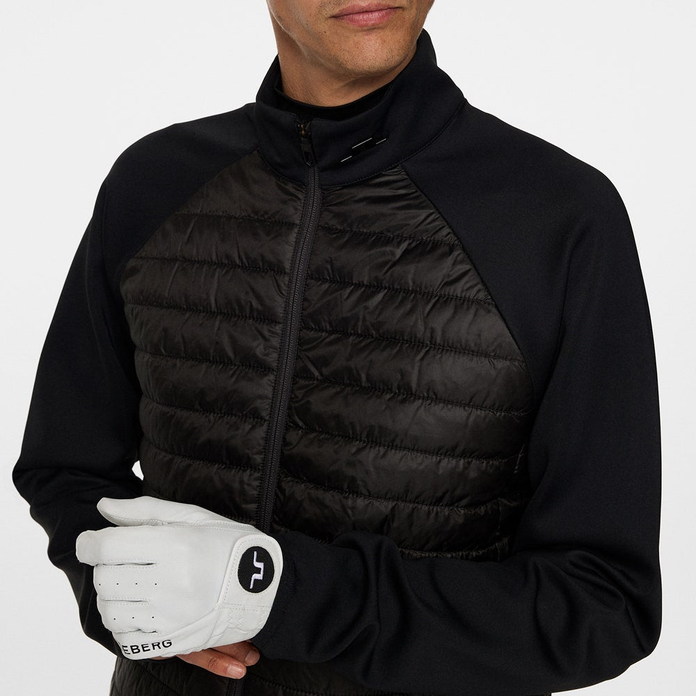 J.Lindeberg Golf Jacket - Hayden Quilt Hybrid FZ - Black AW25