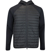 J.Lindeberg Golf Jacket - Hayden Quilt Hybrid FZ Hoodie - Black AW25