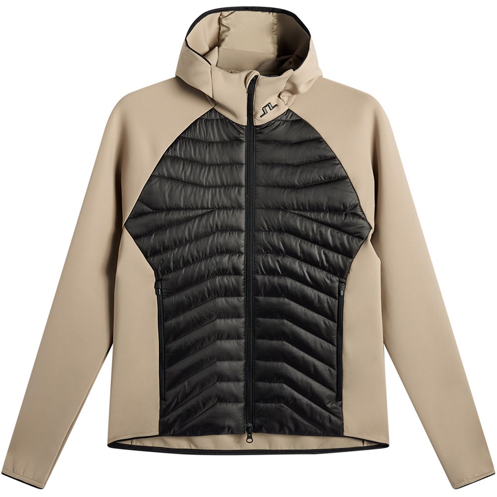 J.Lindeberg Golf Jacket - Heyden Quilted Hoodie - Brindle AW26