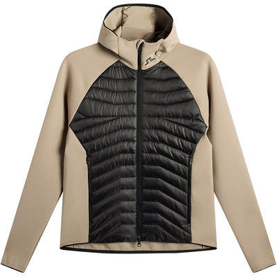 J.Lindeberg Golf Jacket - Heyden Quilted Hoodie - Brindle AW26