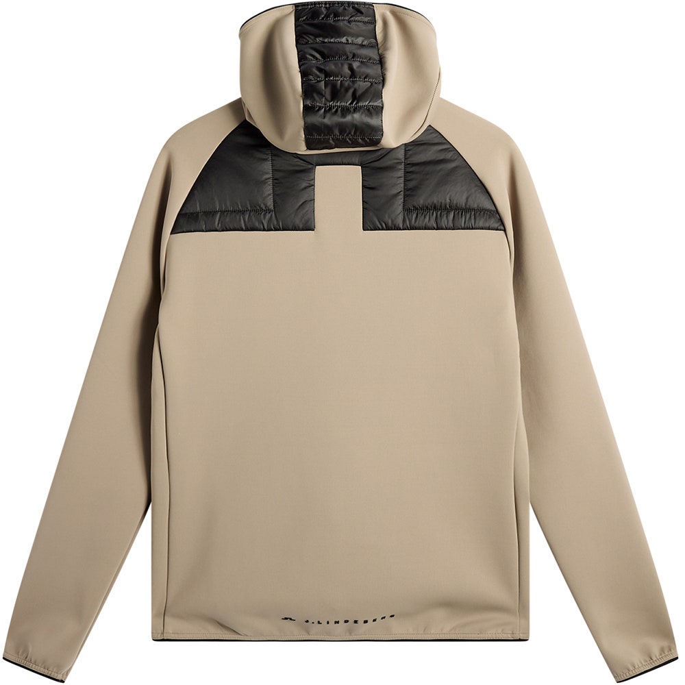 J.Lindeberg Golf Jacket - Heyden Quilted Hoodie - Brindle AW26