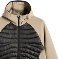 J.Lindeberg Golf Jacket - Heyden Quilted Hoodie - Brindle AW26