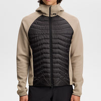 J.Lindeberg Golf Jacket - Heyden Quilted Hoodie - Brindle AW26