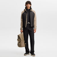 J.Lindeberg Golf Jacket - Heyden Quilted Hoodie - Brindle AW26