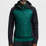 J.Lindeberg Golf Jacket - Heyden Quilted Hoodie - Forest Biome AW26