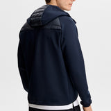 J.Lindeberg Golf Jacket - Heyden Quilted Hoodie - JL Navy AW26