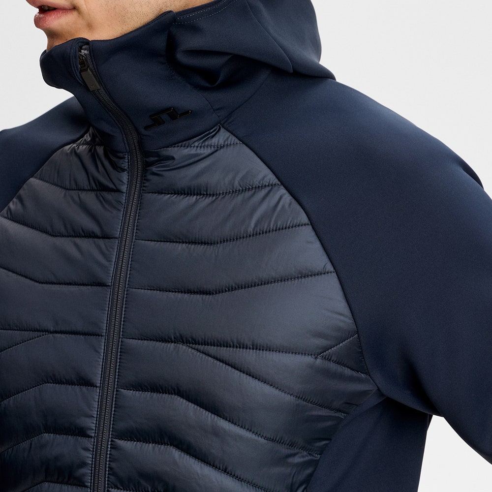 J.Lindeberg Golf Jacket - Heyden Quilted Hoodie - JL Navy AW26
