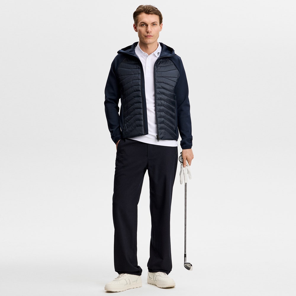 J.Lindeberg Golf Jacket - Heyden Quilted Hoodie - JL Navy AW26