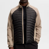 J.Lindeberg Golf Jacket - Heyden Quilted Hybrid FZ - Black SS26