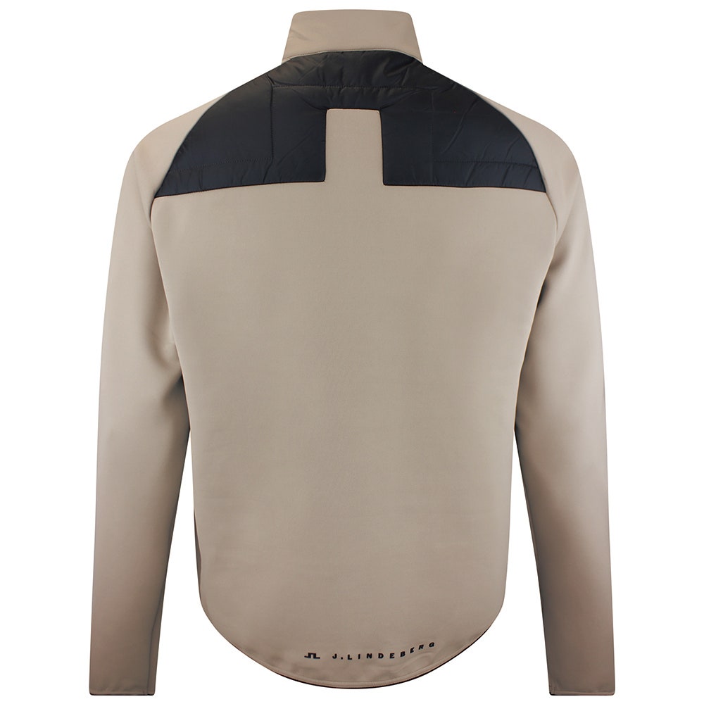 J.Lindeberg Golf Jacket - Heyden Quilted Hybrid FZ - Black SS26