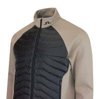 J.Lindeberg Golf Jacket - Heyden Quilted Hybrid FZ - Black SS26