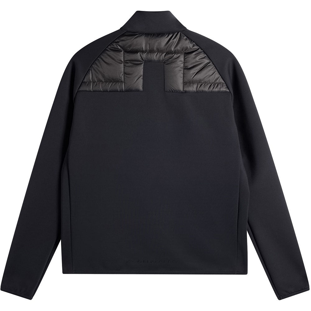 J.Lindeberg Golf Jacket - Heyden Quilted Hybrid FZ - Black AW26