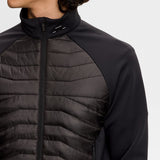J.Lindeberg Golf Jacket - Heyden Quilted Hybrid FZ - Black AW26