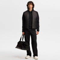 J.Lindeberg Golf Jacket - Heyden Quilted Hybrid FZ - Black AW26