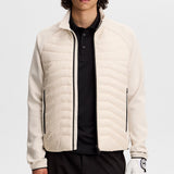 J.Lindeberg Golf Jacket - Heyden Quilted Hybrid FZ - Moonbeam SS26