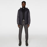 J.Lindeberg Golf Jacket - Holden Quilt Hybrid Hoodie - Asphalt AW24