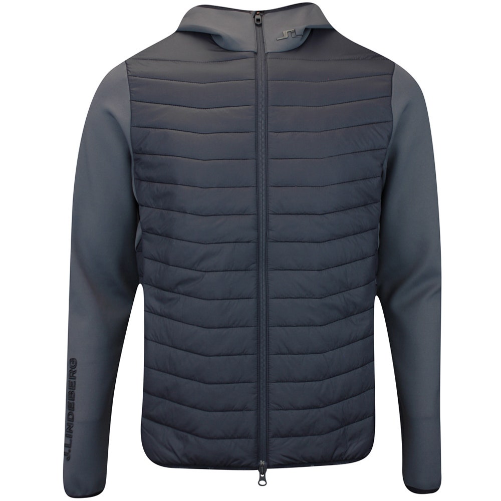 J.Lindeberg Golf Jacket - Holden Quilt Hybrid Hoodie - Asphalt AW24