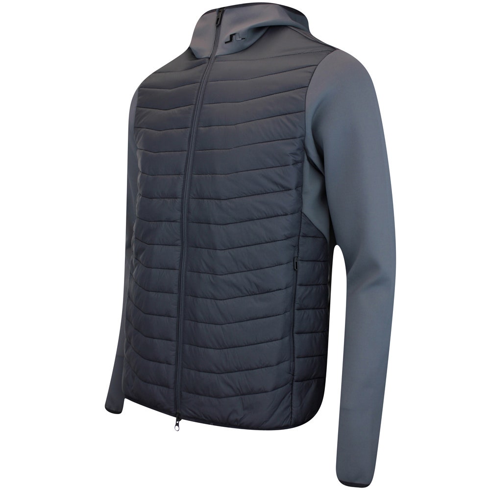 J.Lindeberg Golf Jacket - Holden Quilt Hybrid Hoodie - Asphalt AW24