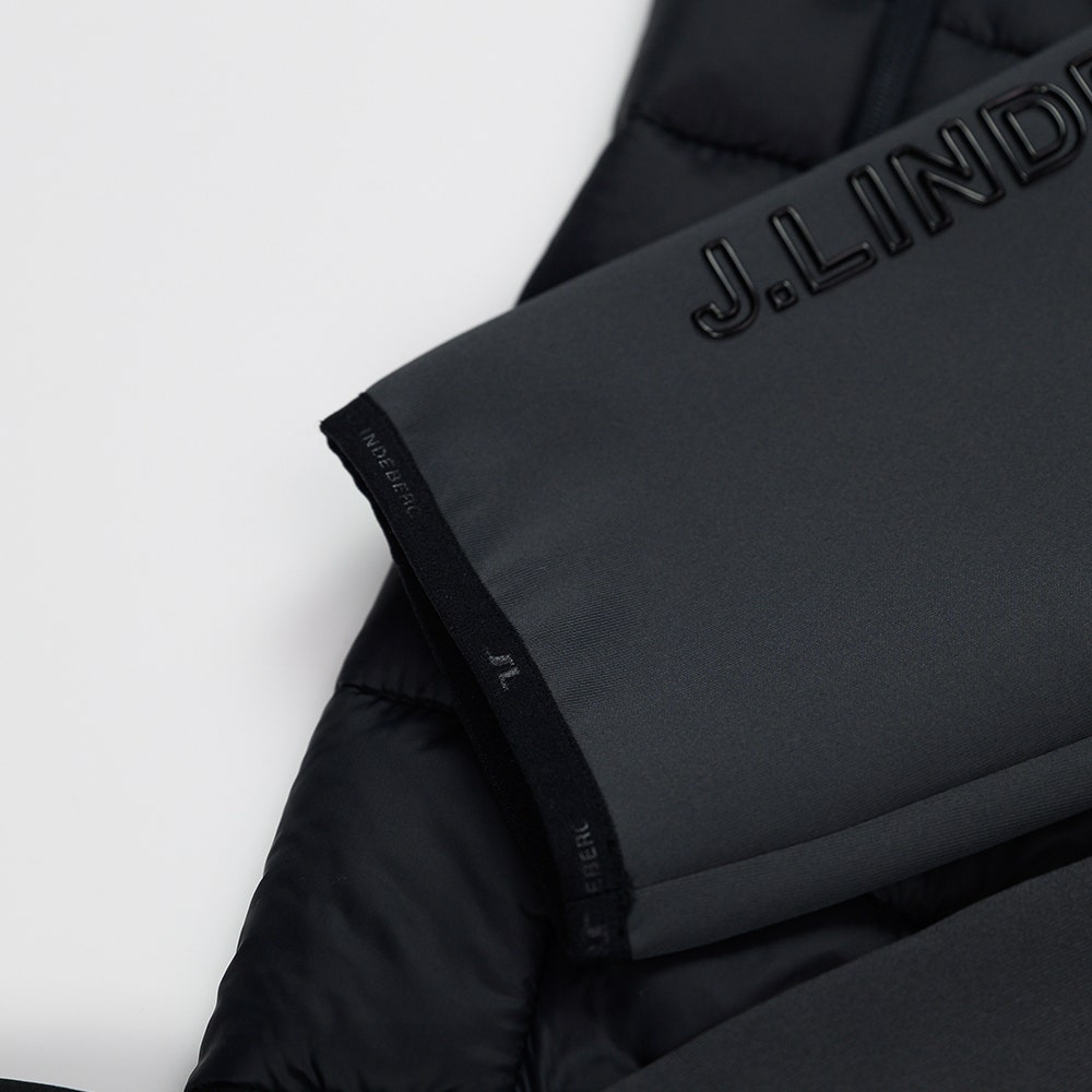 J.Lindeberg Golf Jacket - Holden Quilt Hybrid Hoodie - Asphalt AW24