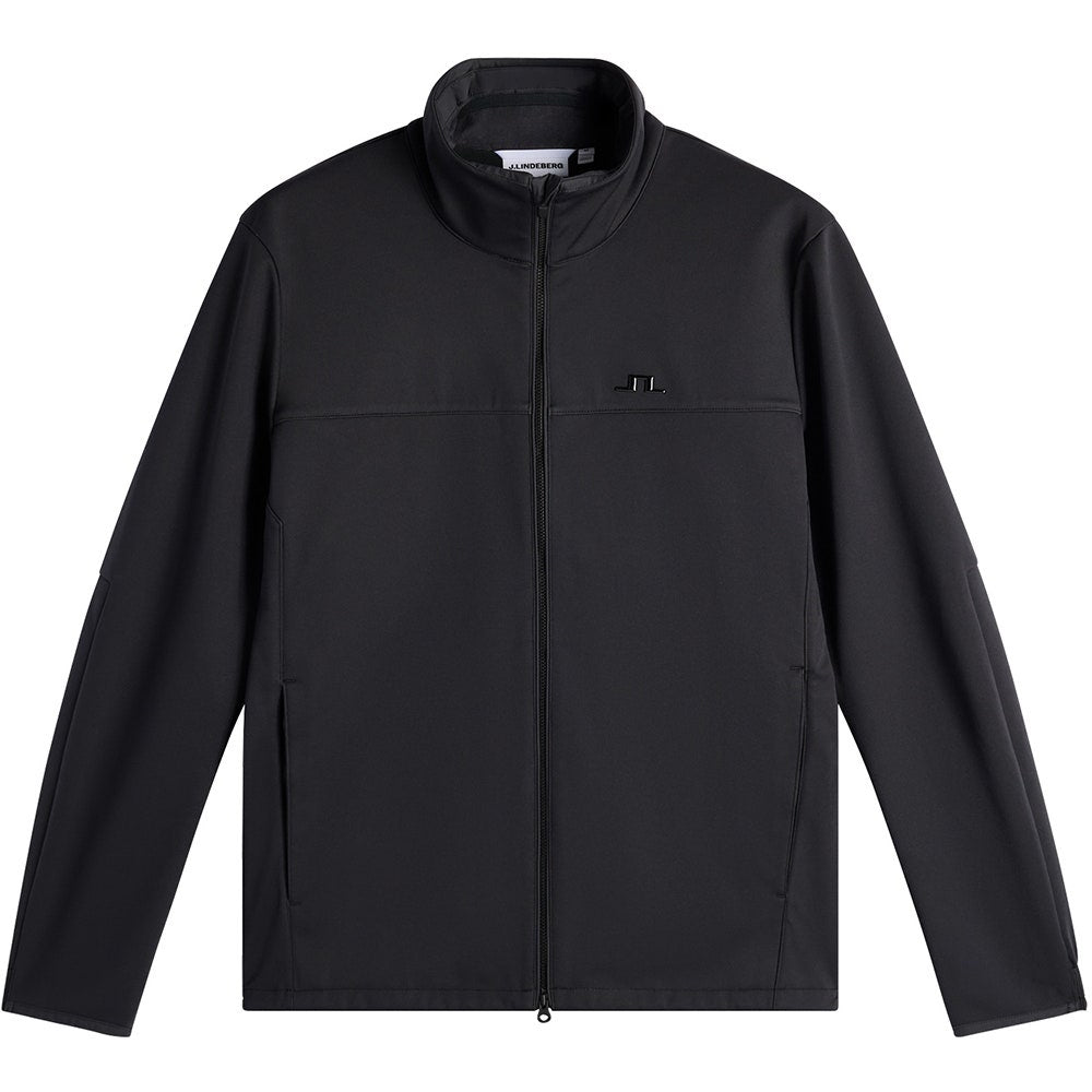 J.Lindeberg Golf Jacket - Johnny Softshell FZ - Black AW26