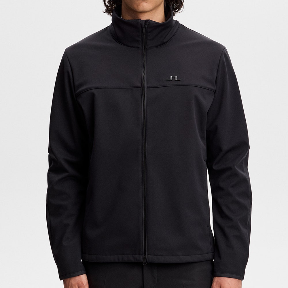 J.Lindeberg Golf Jacket - Johnny Softshell FZ - Black AW26
