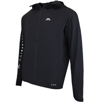 J.Lindeberg Golf Jacket - Merrick Windblock Hoodie FZ - Black SS26