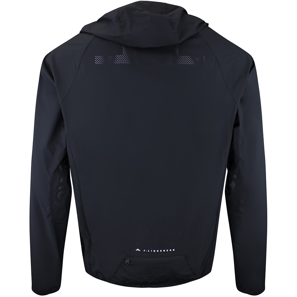 J.Lindeberg Golf Jacket - Merrick Windblock Hoodie FZ - Black SS26
